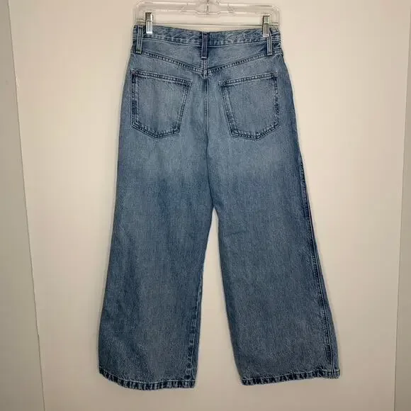 Favorite Daughter jeans: The Masha Super High Rise Wide Leg Crop in Dublin 27 - Picture 4 of 16